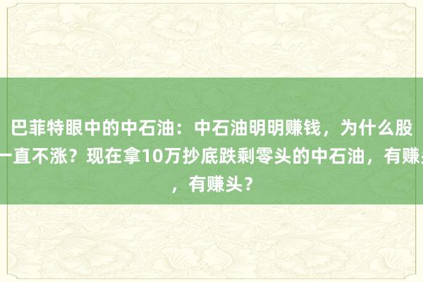 巴菲特眼中的中石油：中石油明明赚钱，为什么股票一直不涨？现在拿10万抄底跌剩零头的中石油，有赚头？