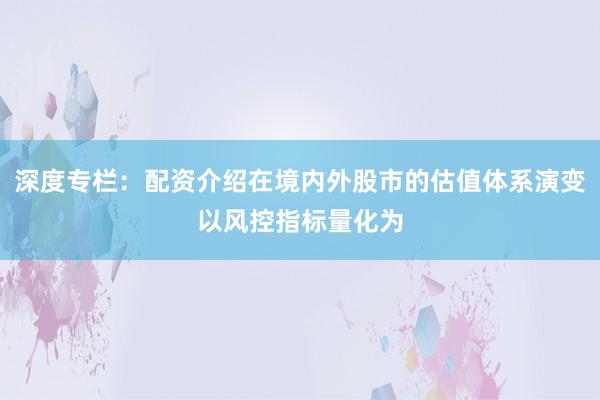 深度专栏:配资介绍在境内外股市的估值体系演变以风控指标量化为