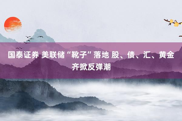 国泰证券 美联储“靴子”落地 股、债、汇、黄金齐掀反弹潮