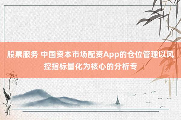 股票服务 中国资本市场配资App的仓位管理以风控指标量化为核心的分析专