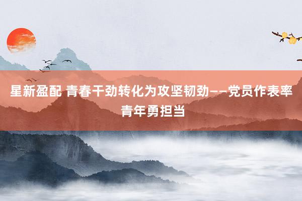 星新盈配 青春干劲转化为攻坚韧劲——党员作表率 青年勇担当