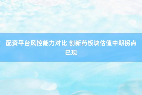 配资平台风控能力对比 创新药板块估值中期拐点已现