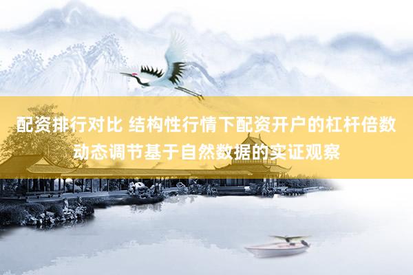 配资排行对比 结构性行情下配资开户的杠杆倍数动态调节基于自然数据的实证观察