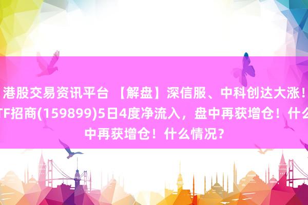 港股交易资讯平台 【解盘】深信服、中科创达大涨！软件ETF招商(159899)5日4度净流入，盘中再获增仓！什么情况？